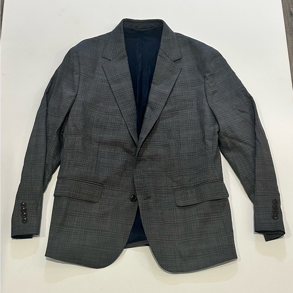 Bonobos Jetsetter Plaid Gray Sport Coat Classic Notch Lapel